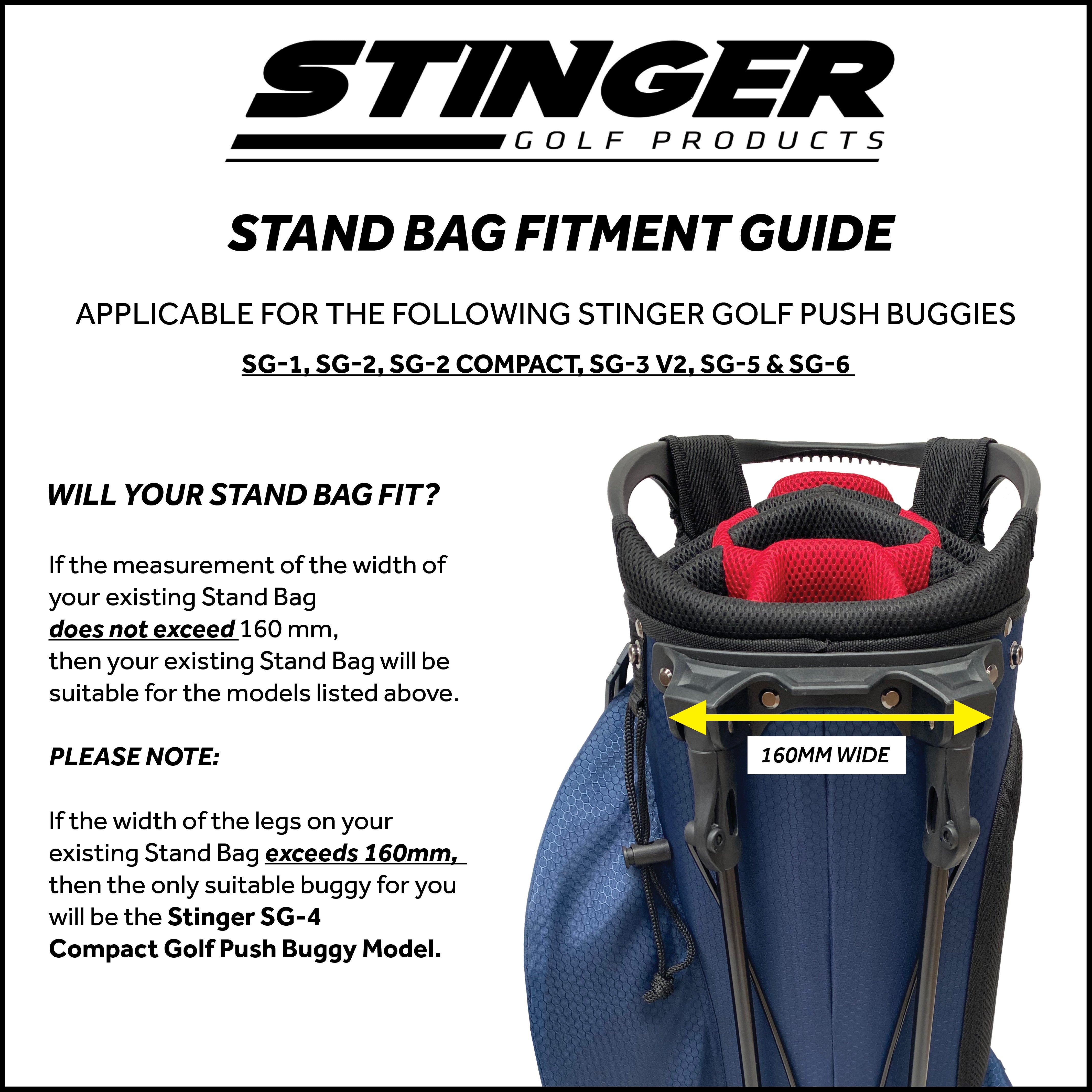 Stinger SG-3 V2 Golf Push Buggy & Seat Kit Package