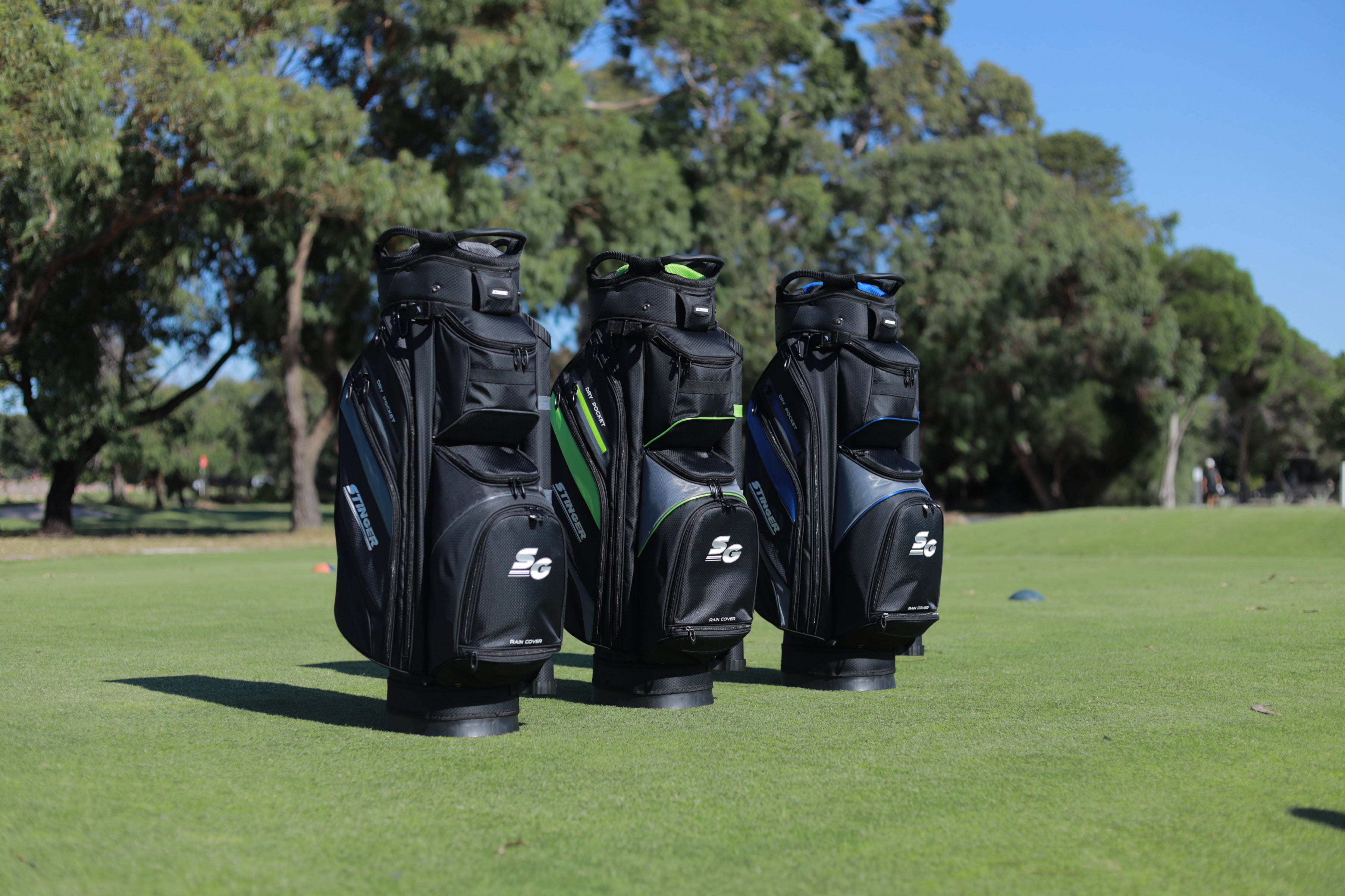 Light Weight Premium Golf Bag - Black/Lime