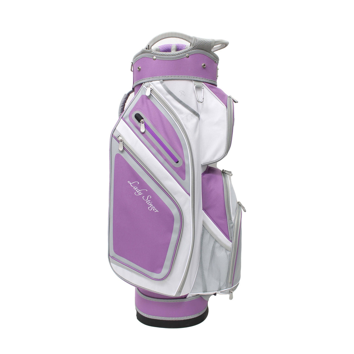 Lady Stinger Golf Bag & Headcover Bundle - Mauve/Grey/White