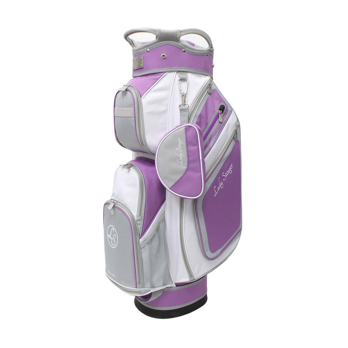 Lady Stinger Golf Bag & Headcover Bundle - Mauve/Grey/White