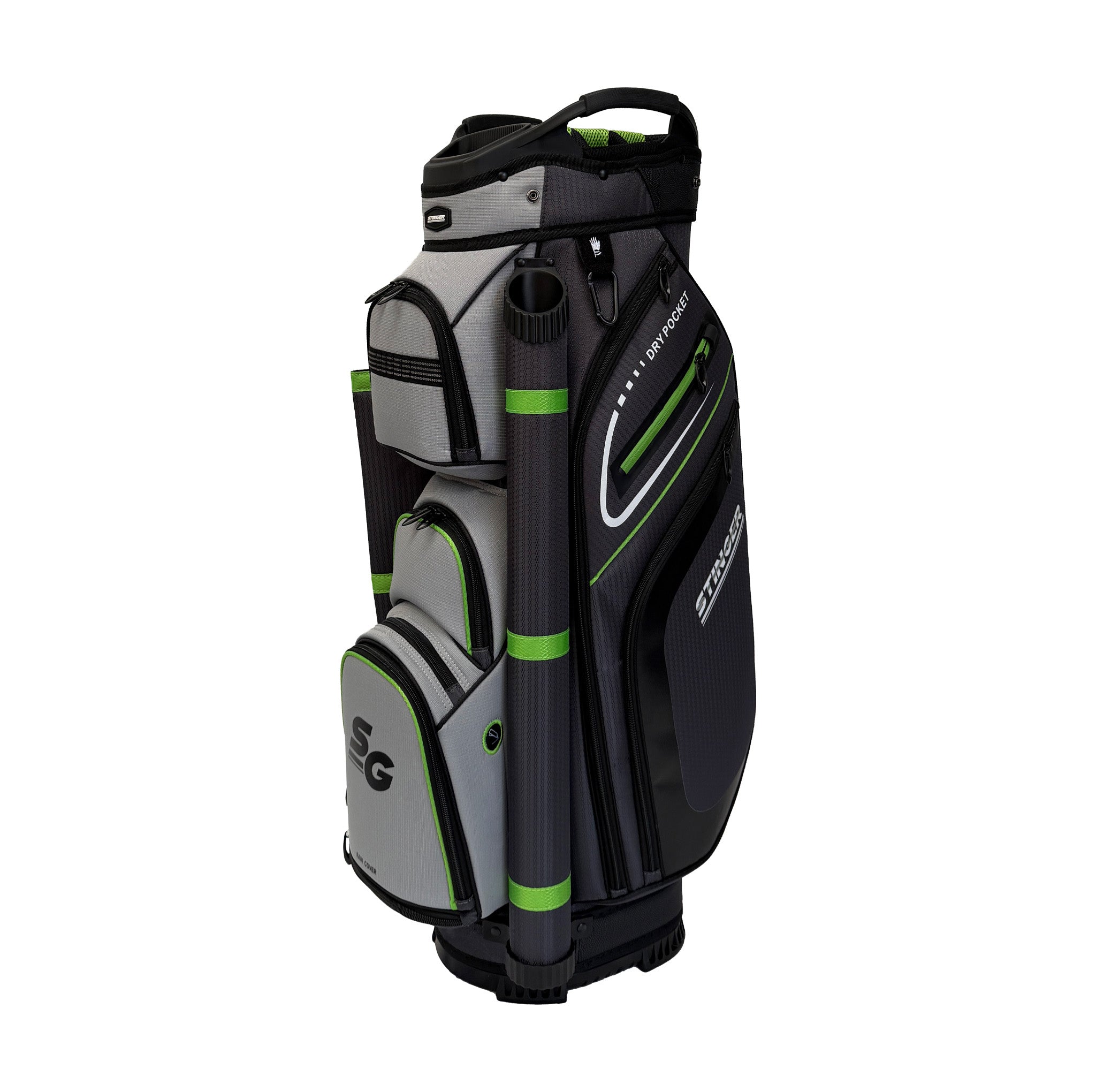 Premium Cart Bag - Lime / Grey / Charcoal