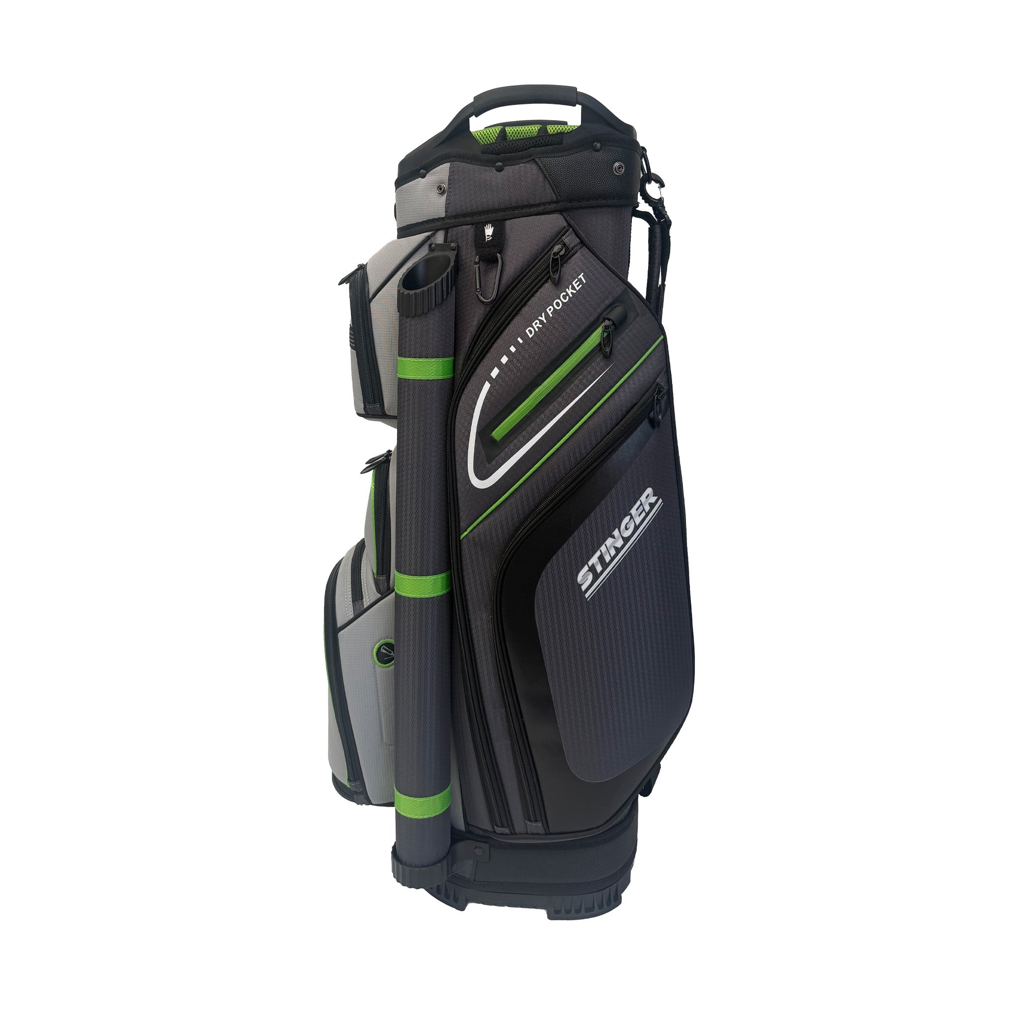 Premium Cart Bag - Lime / Grey / Charcoal