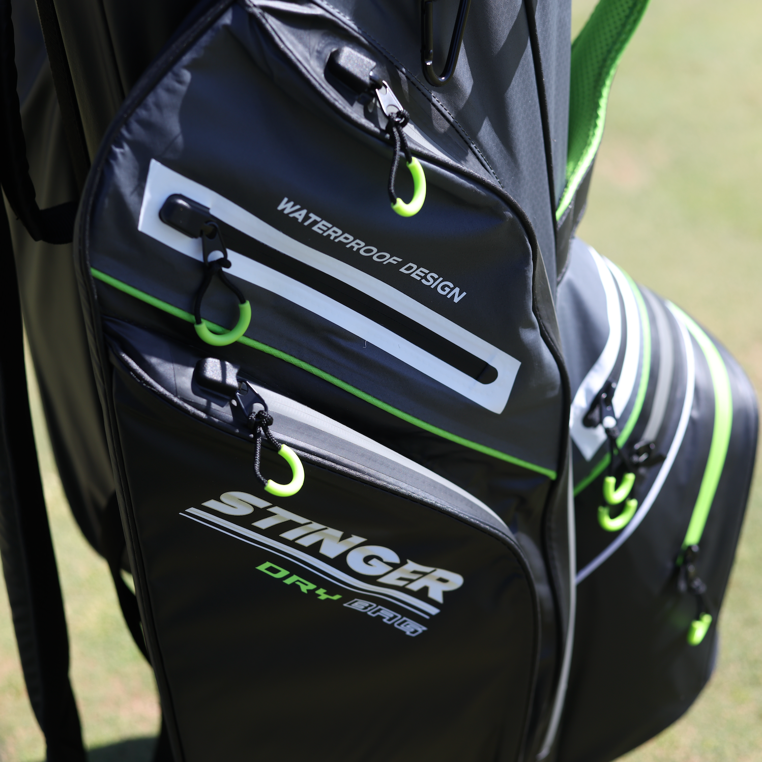 Stinger Waterproof Golf Bag Version 2 - Black/Lime