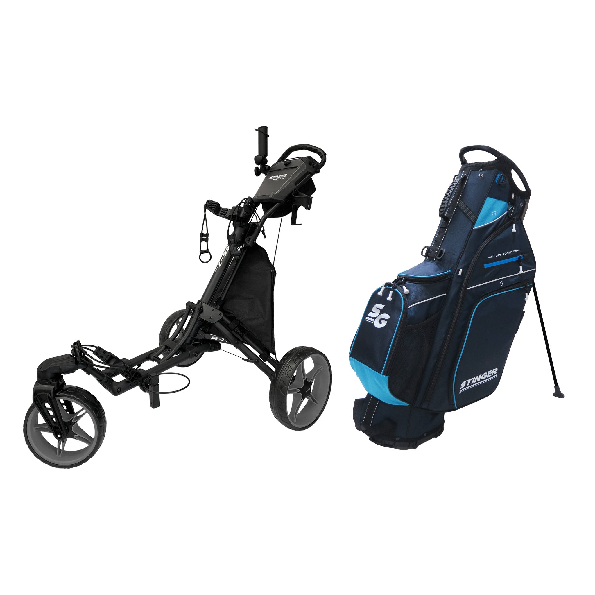Stinger SG-2 V2 Golf Buggy & Golf Bag Bundle
