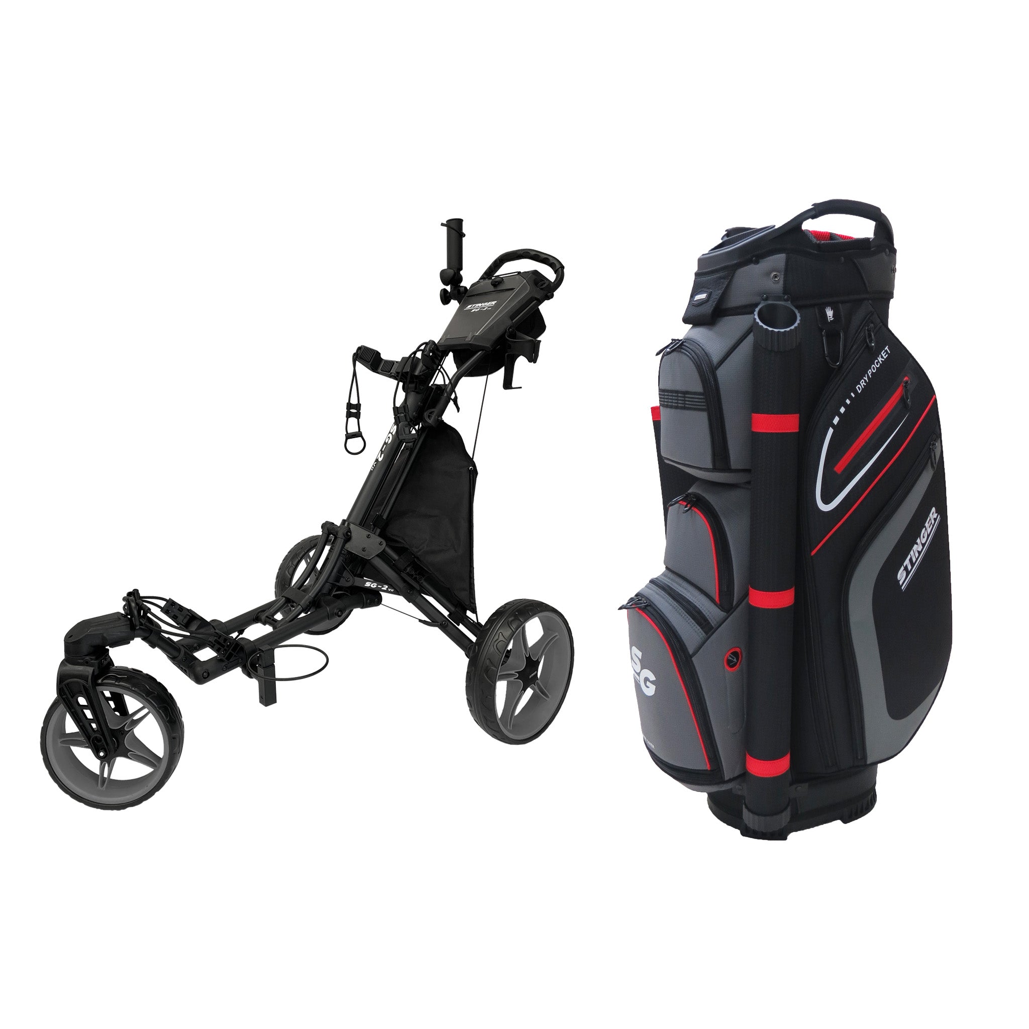 Stinger SG-2 V2 Golf Buggy & Golf Bag Bundle