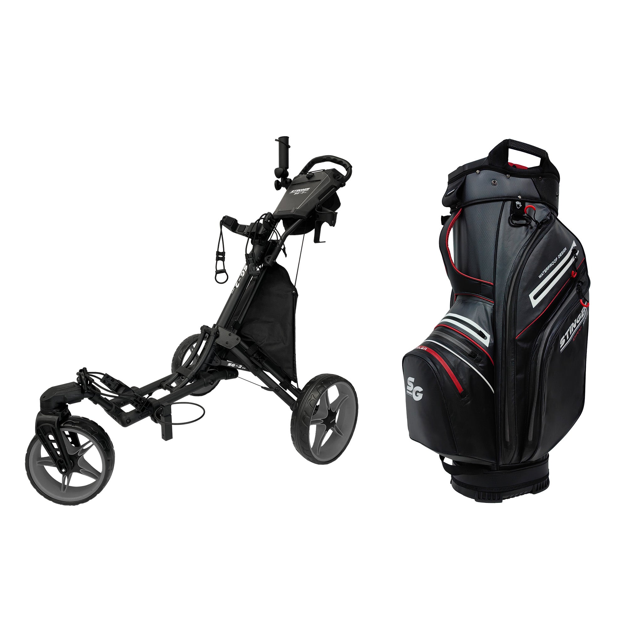 Stinger SG-2 V2 Golf Buggy & Golf Bag Bundle