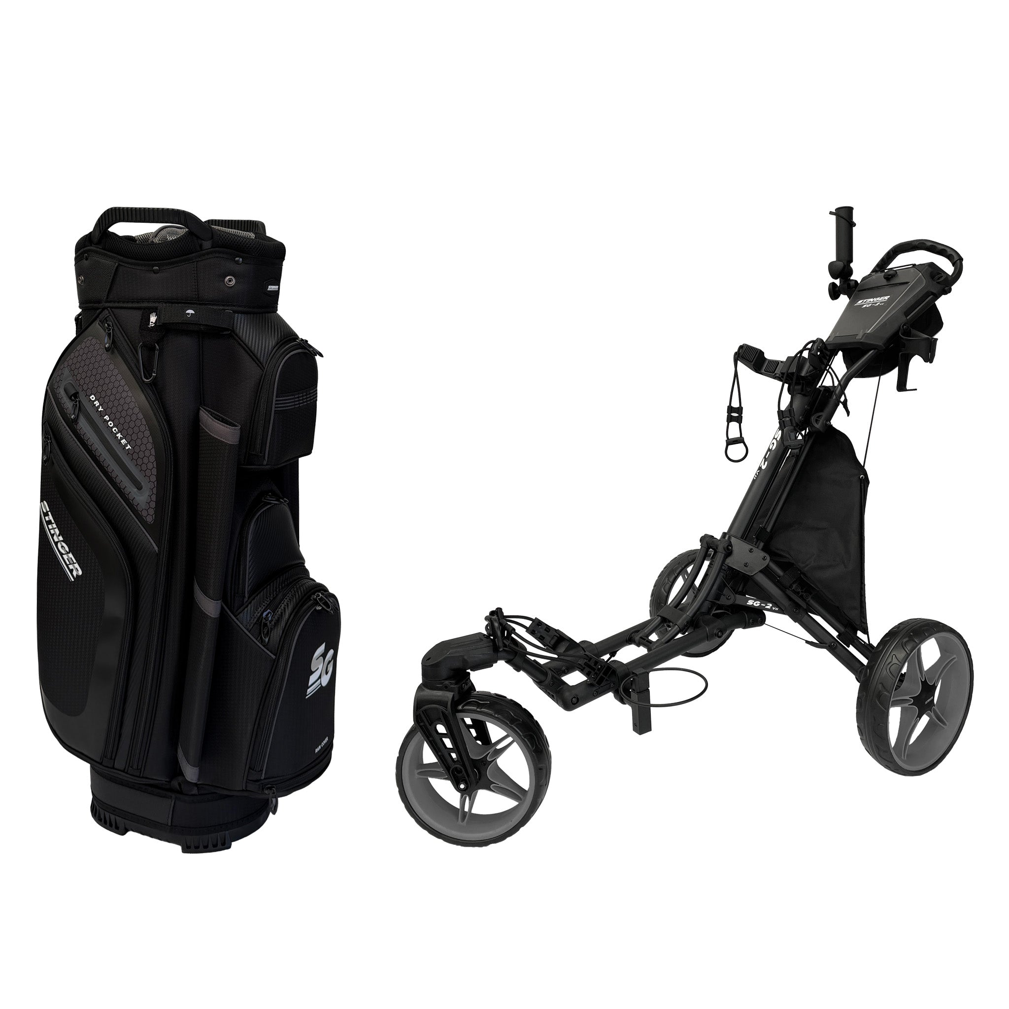Stinger SG-2 V2 Golf Buggy & Golf Bag Bundle