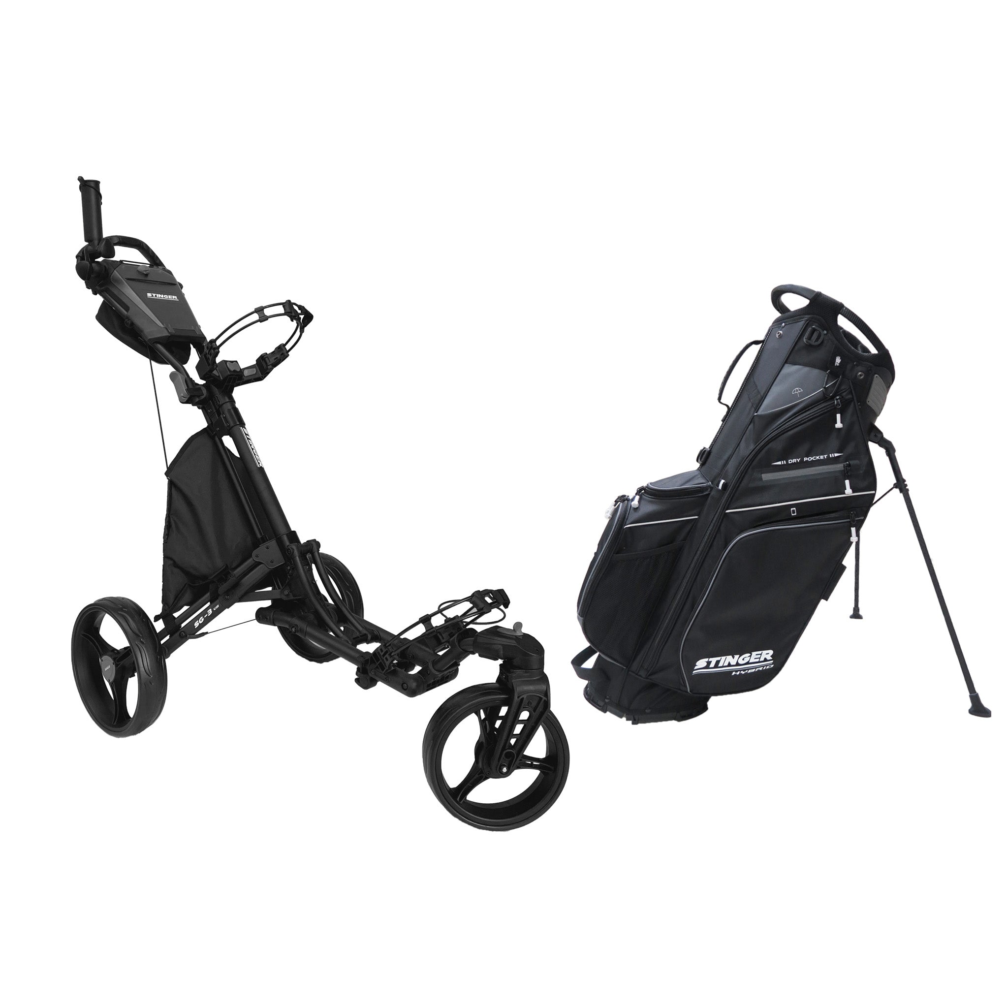 Stinger SG-3 V3 Golf Buggy & Golf Bag Bundle