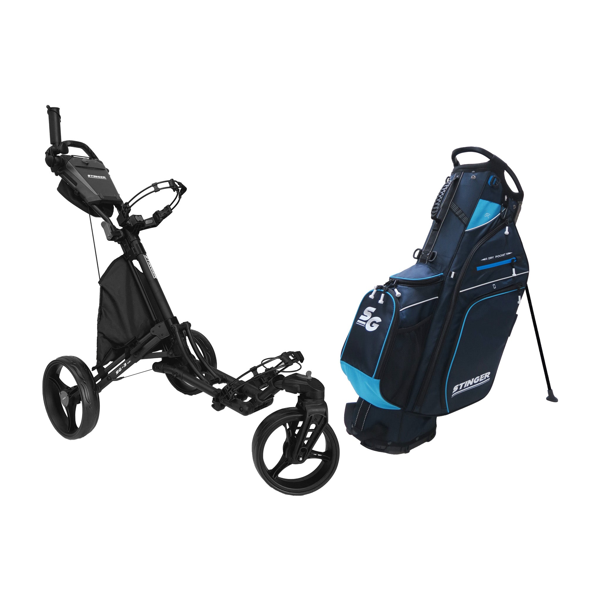 Stinger SG-3 V3 Golf Buggy & Golf Bag Bundle