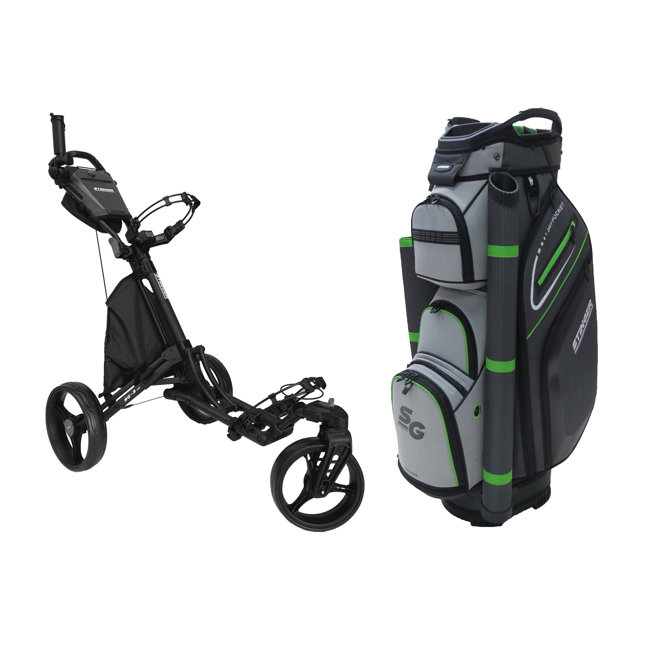 Stinger SG-3 V3 Golf Buggy & Golf Bag Bundle