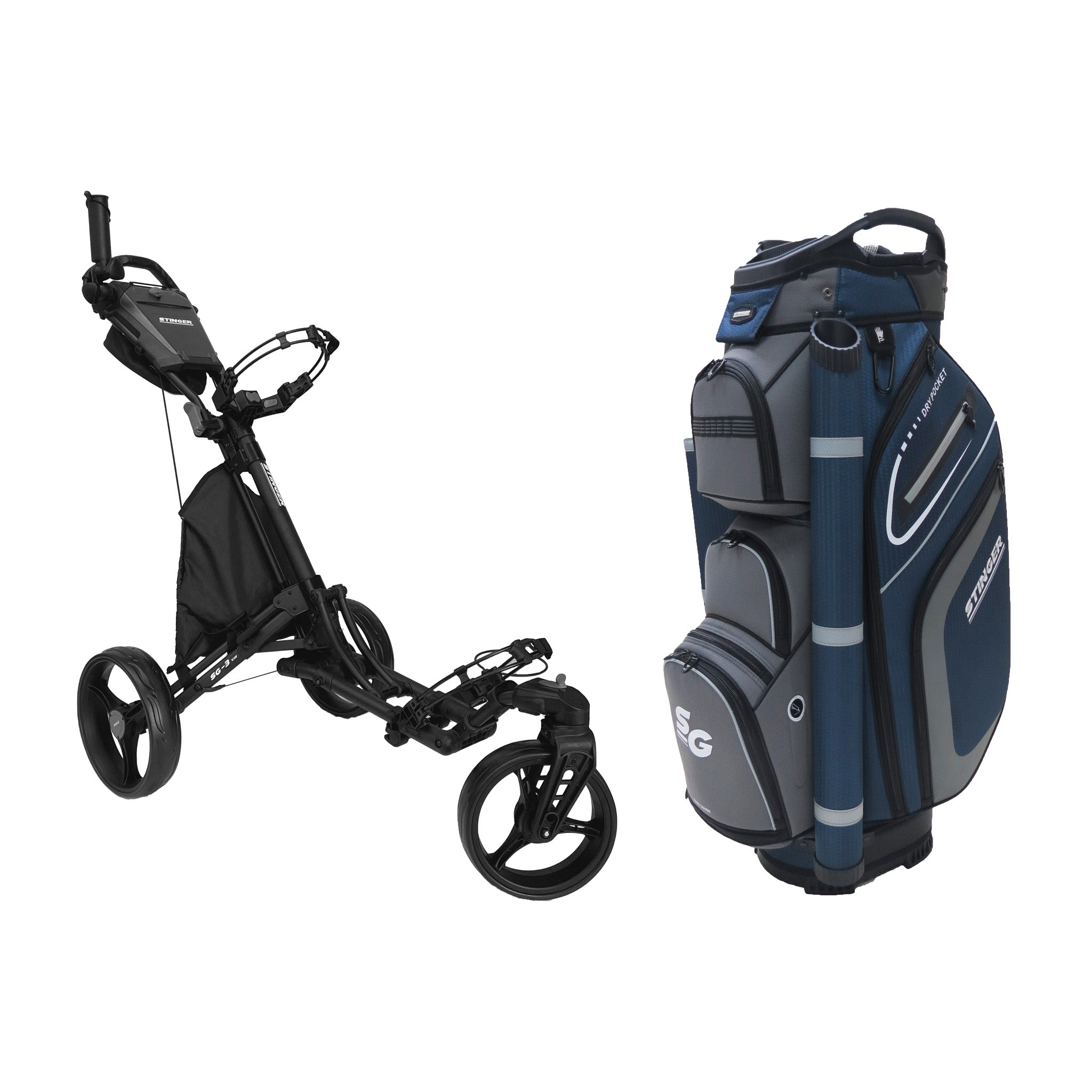 Stinger SG-3 V3 Golf Buggy & Golf Bag Bundle
