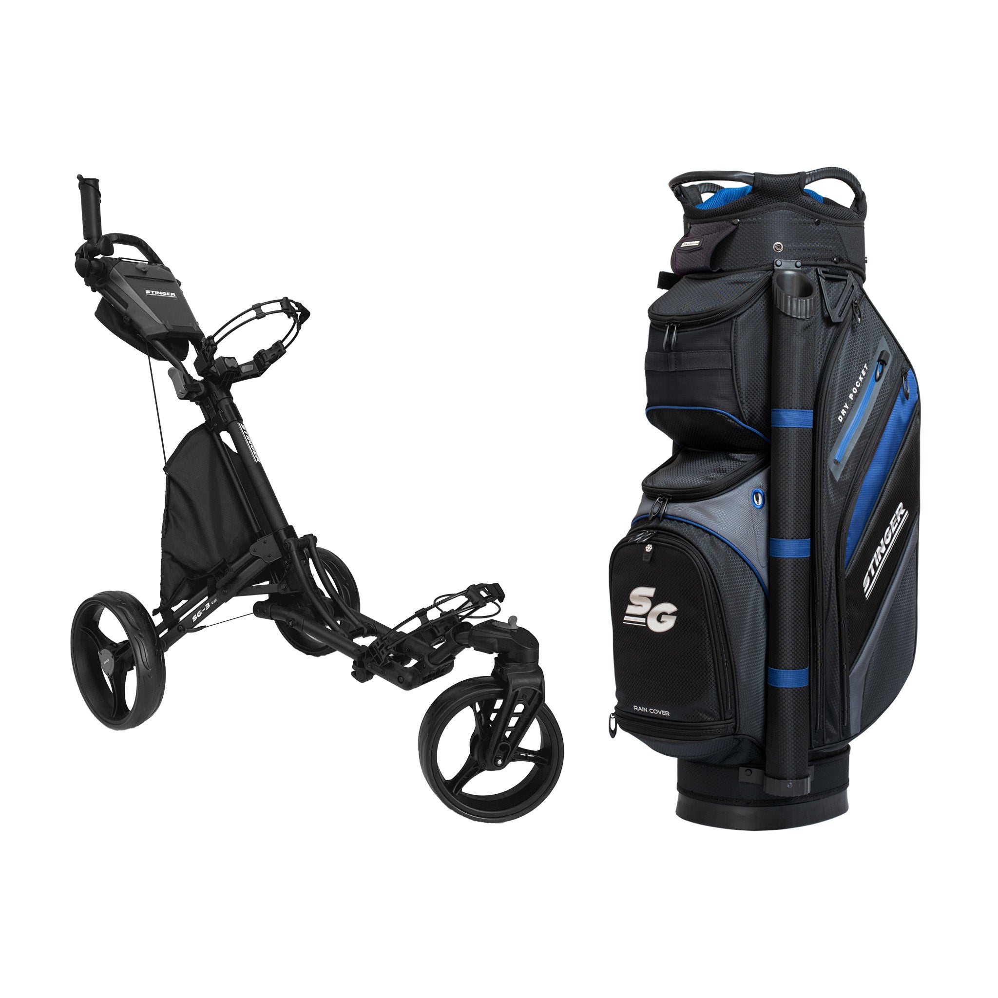 Stinger SG-3 V3 Golf Buggy & Golf Bag Bundle