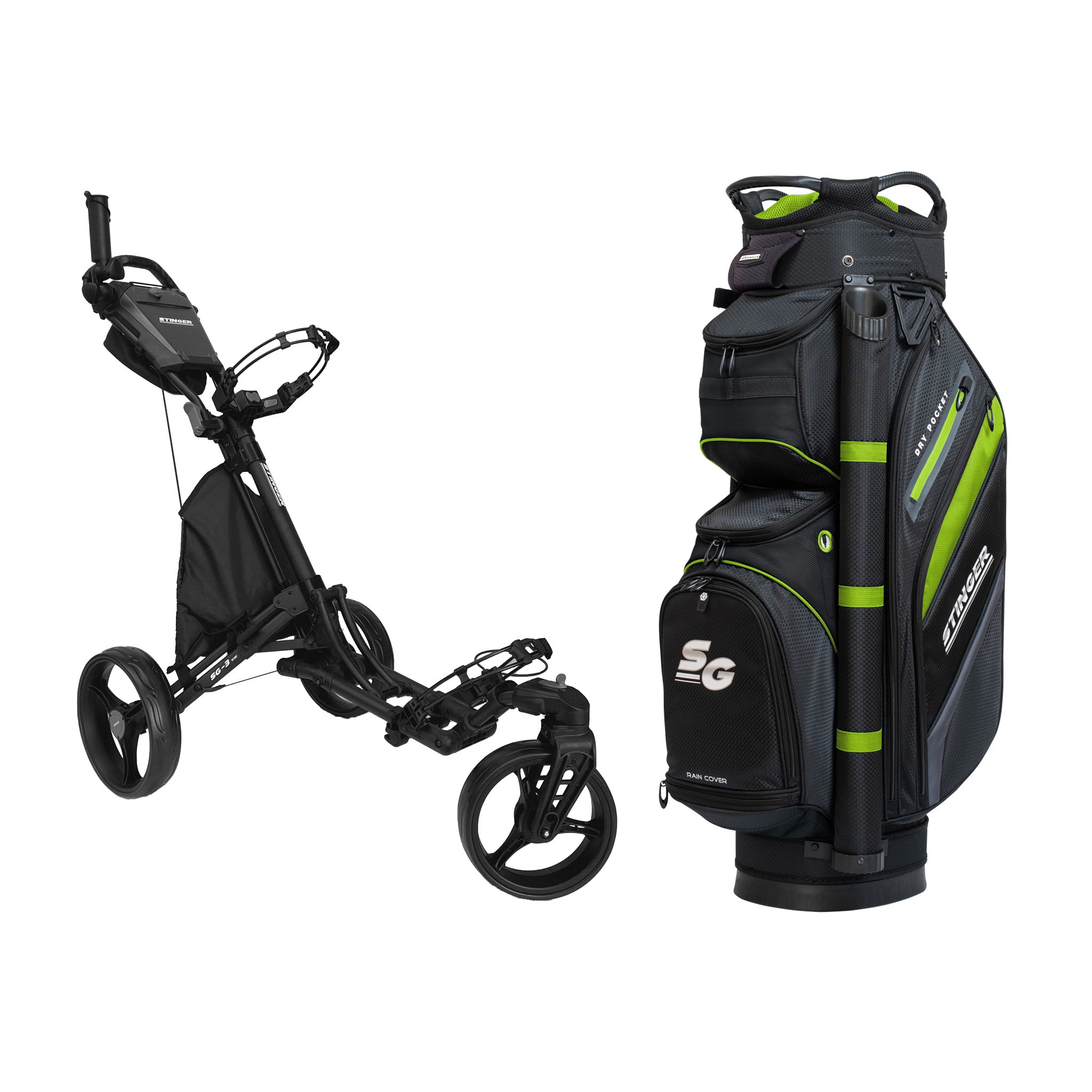 Stinger SG-3 V3 Golf Buggy & Golf Bag Bundle