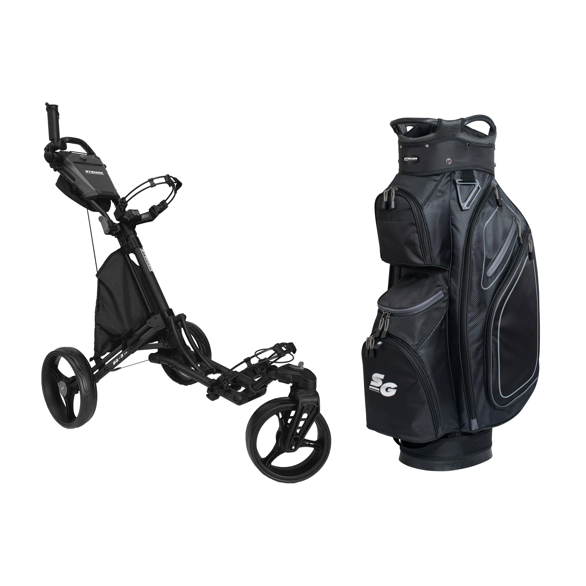 Stinger SG-3 V3 Golf Buggy & Golf Bag Bundle