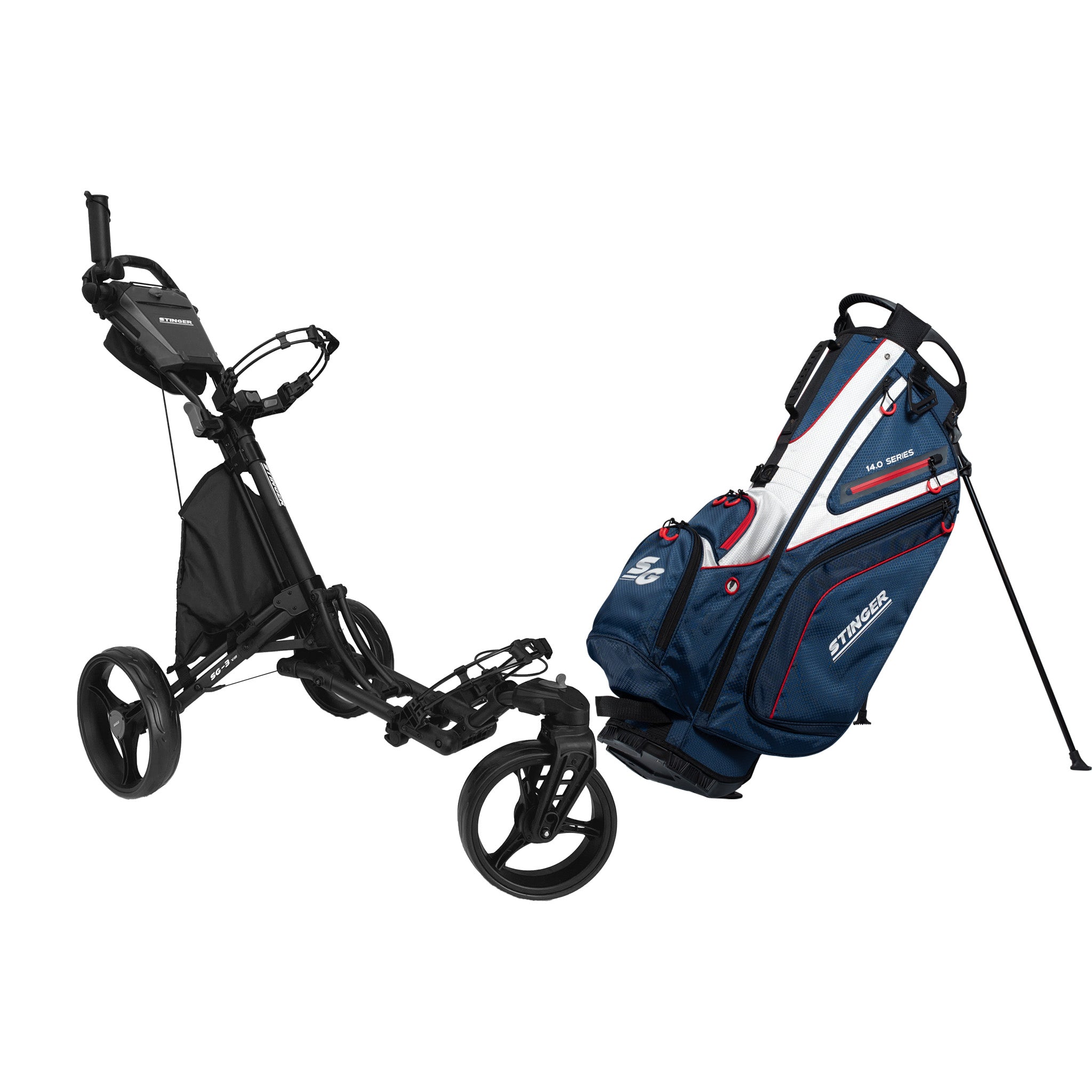 Stinger SG-3 V3 Golf Buggy & Golf Bag Bundle