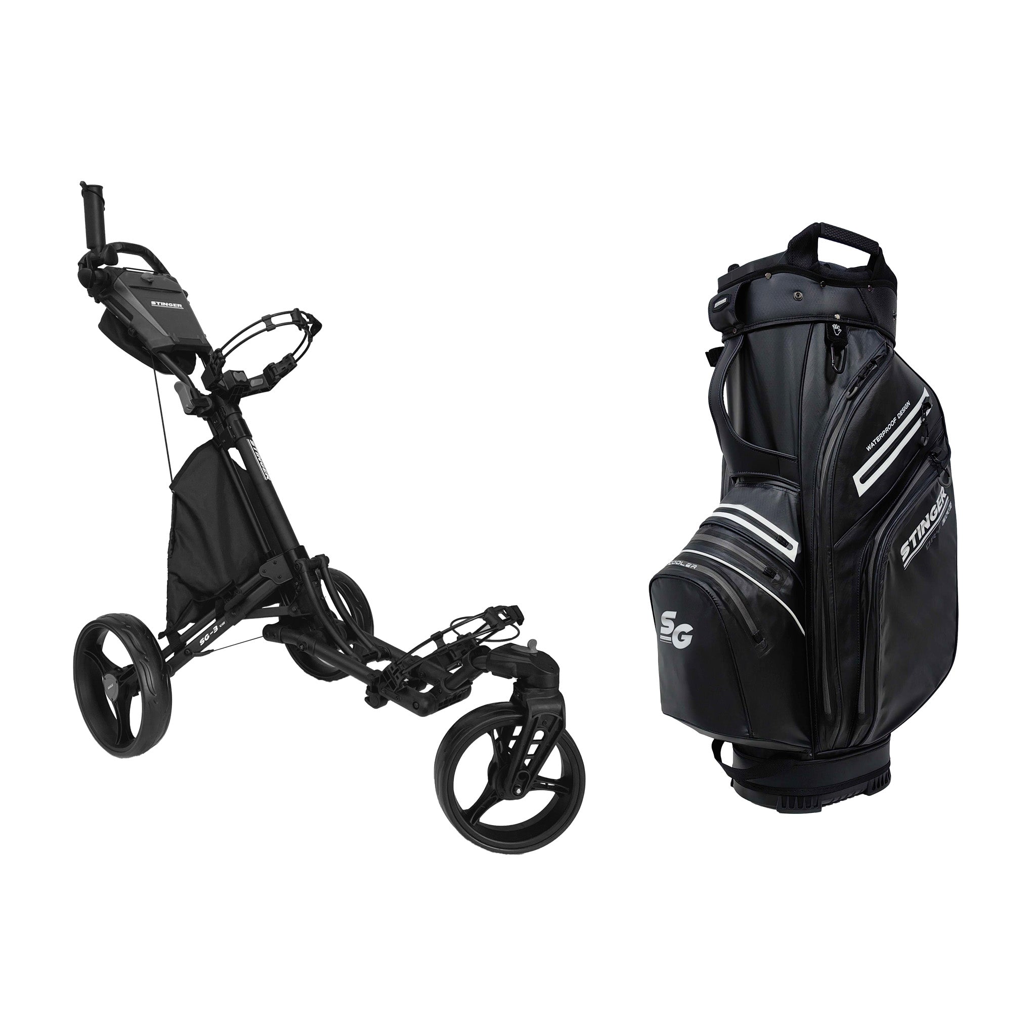 Stinger SG-3 V3 Golf Buggy & Golf Bag Bundle
