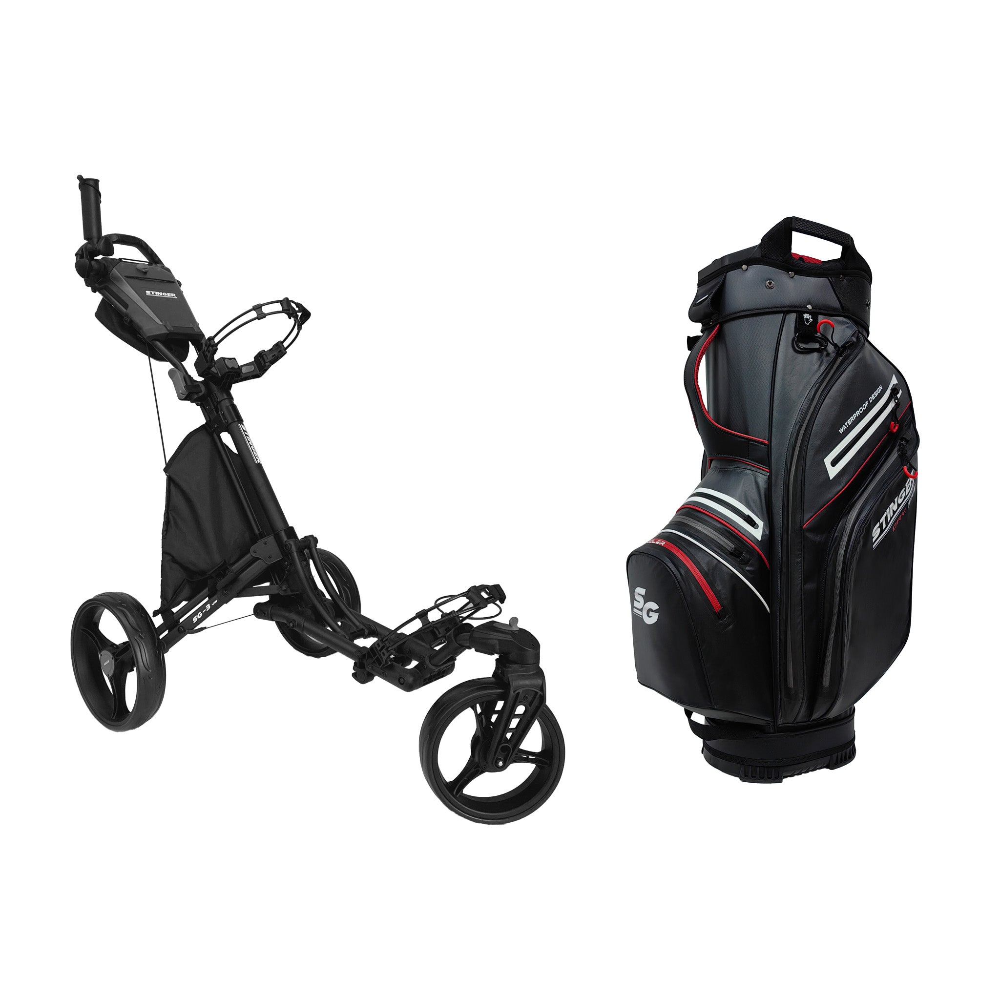 Stinger SG-3 V3 Golf Buggy & Golf Bag Bundle