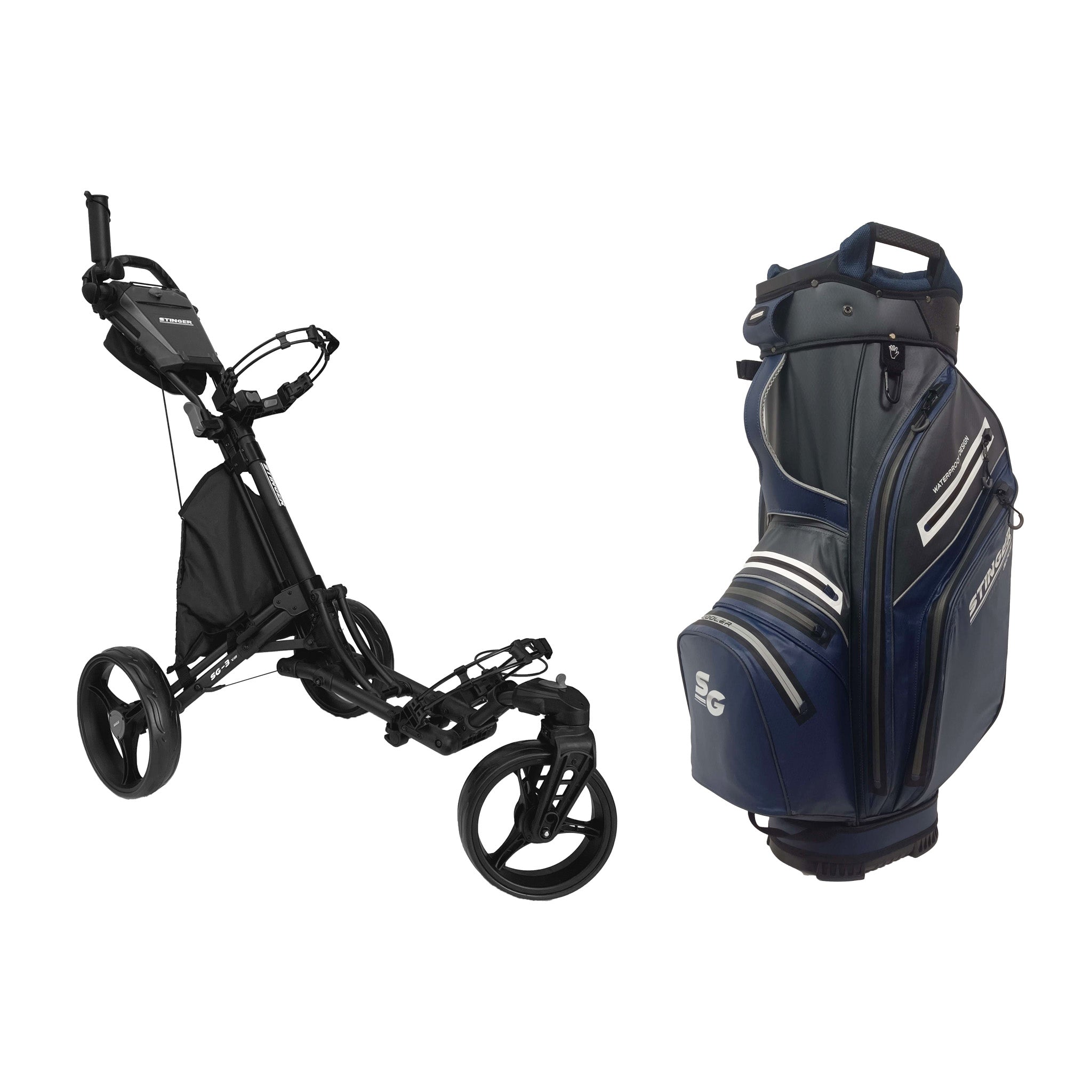 Stinger SG-3 V3 Golf Buggy & Golf Bag Bundle