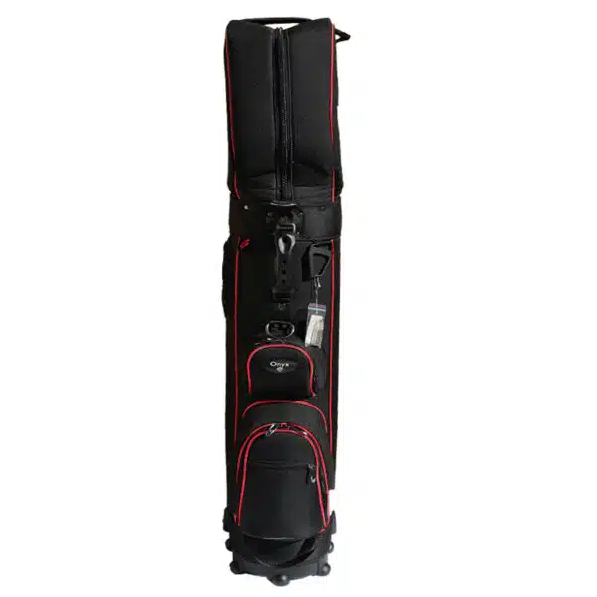 Onyx Roller Golf Travel Bag on Wheels – Black / Red