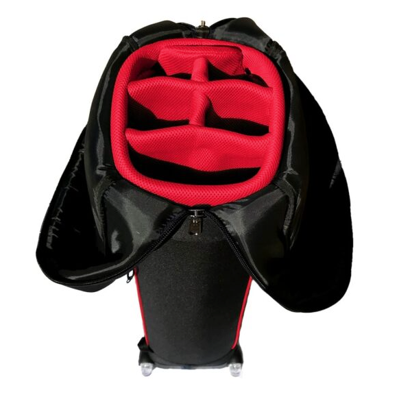 Onyx Roller Golf Travel Bag on Wheels – Black / Red