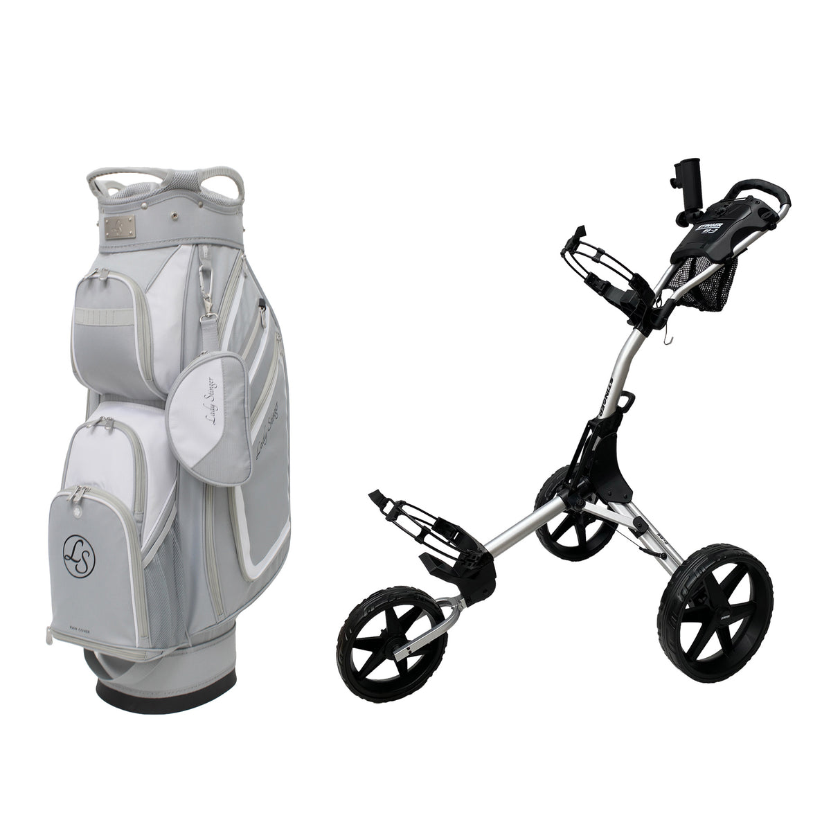 Stinger SG-2 Compact Golf Buggy & Golf Bag Bundle