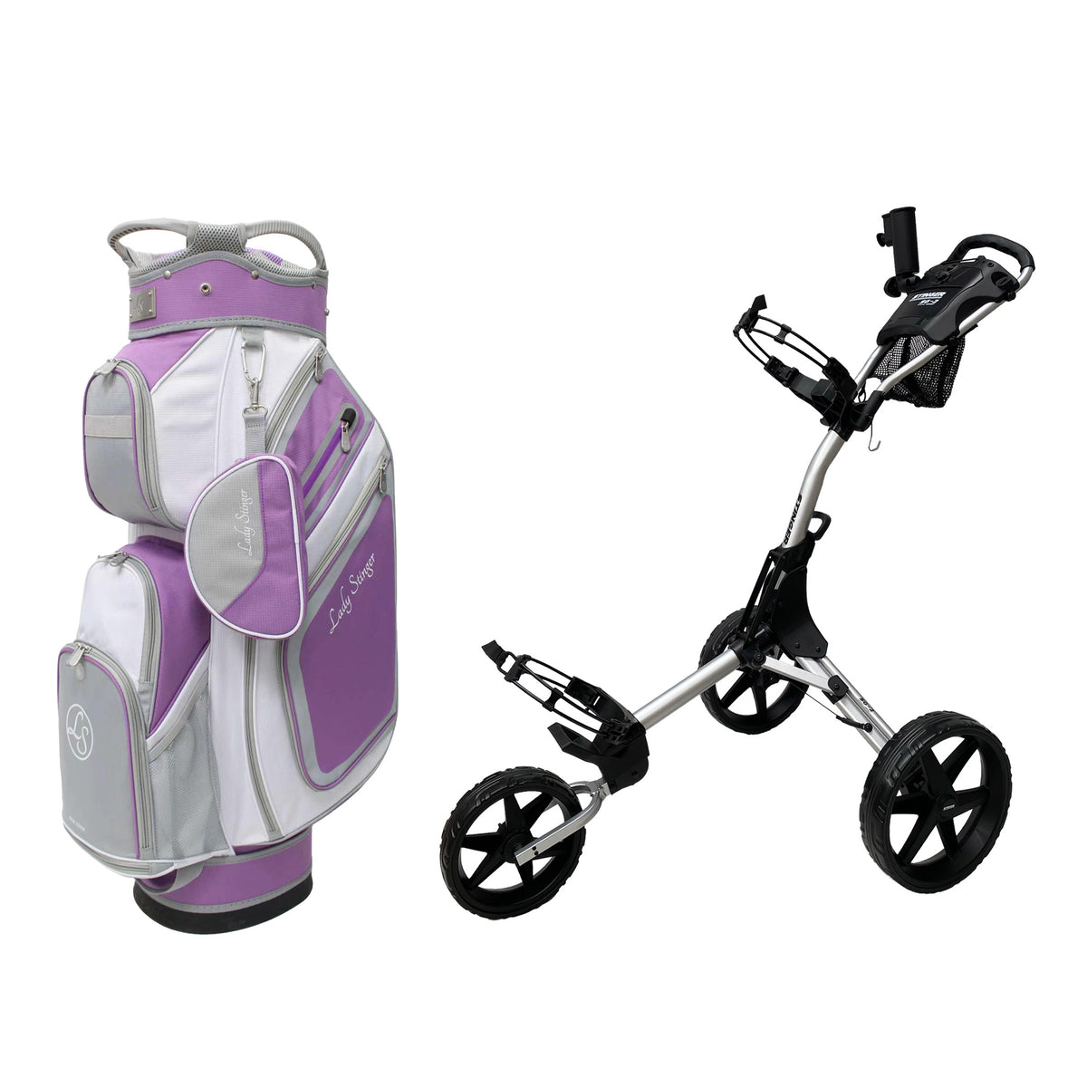 Stinger SG-2 Compact Golf Buggy & Golf Bag Bundle