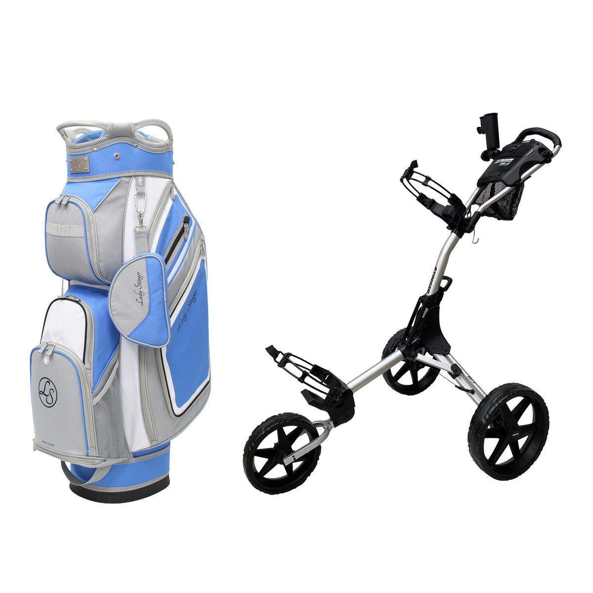 Stinger SG-2 Compact Golf Buggy & Golf Bag Bundle