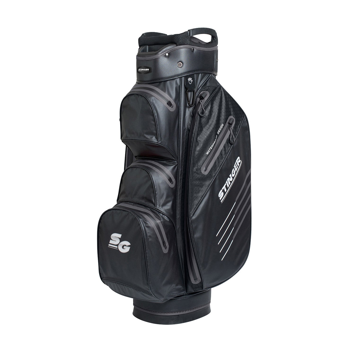 Stinger Waterproof Golf Bag - Black/Grey