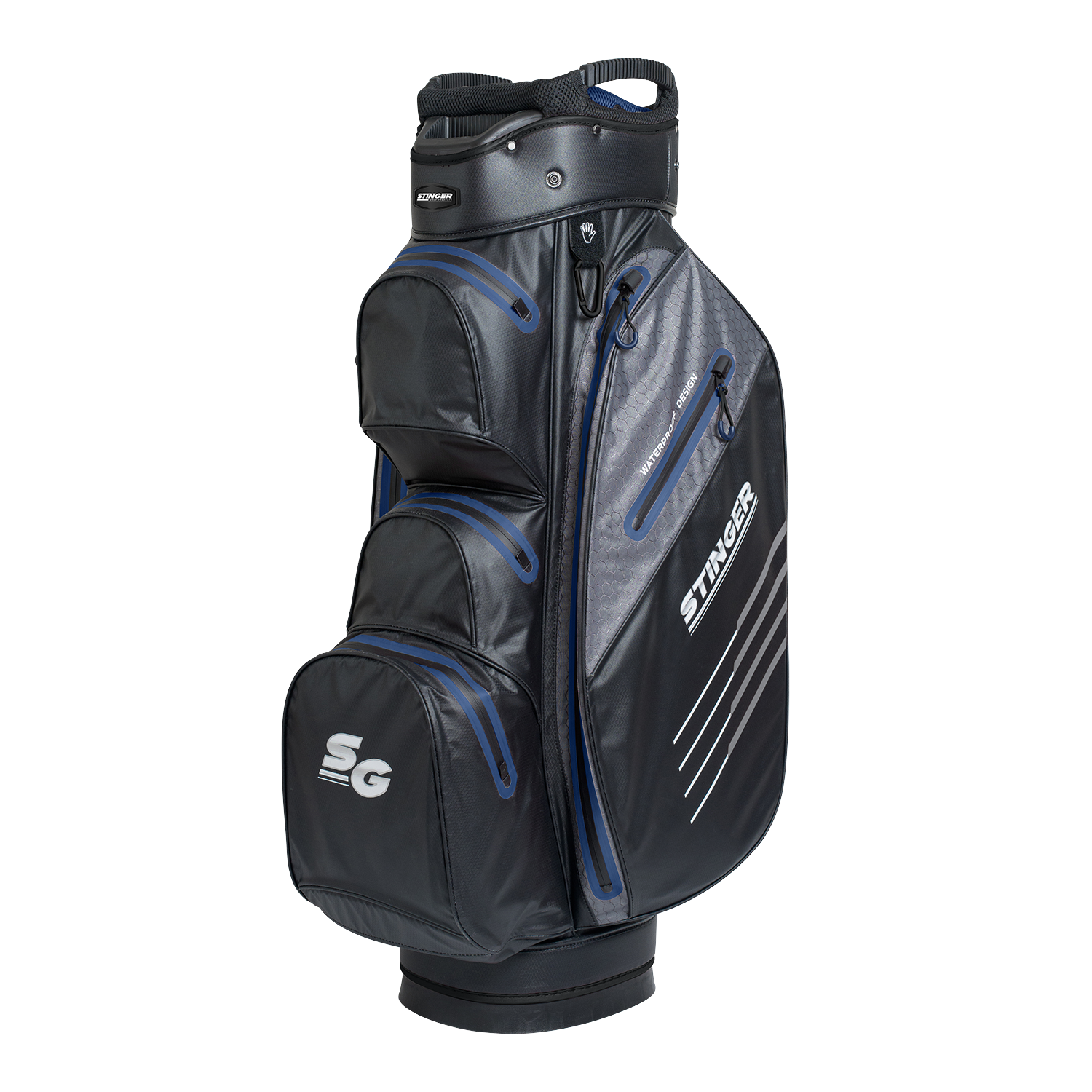 Stinger Waterproof Golf Bag - Black/Navy