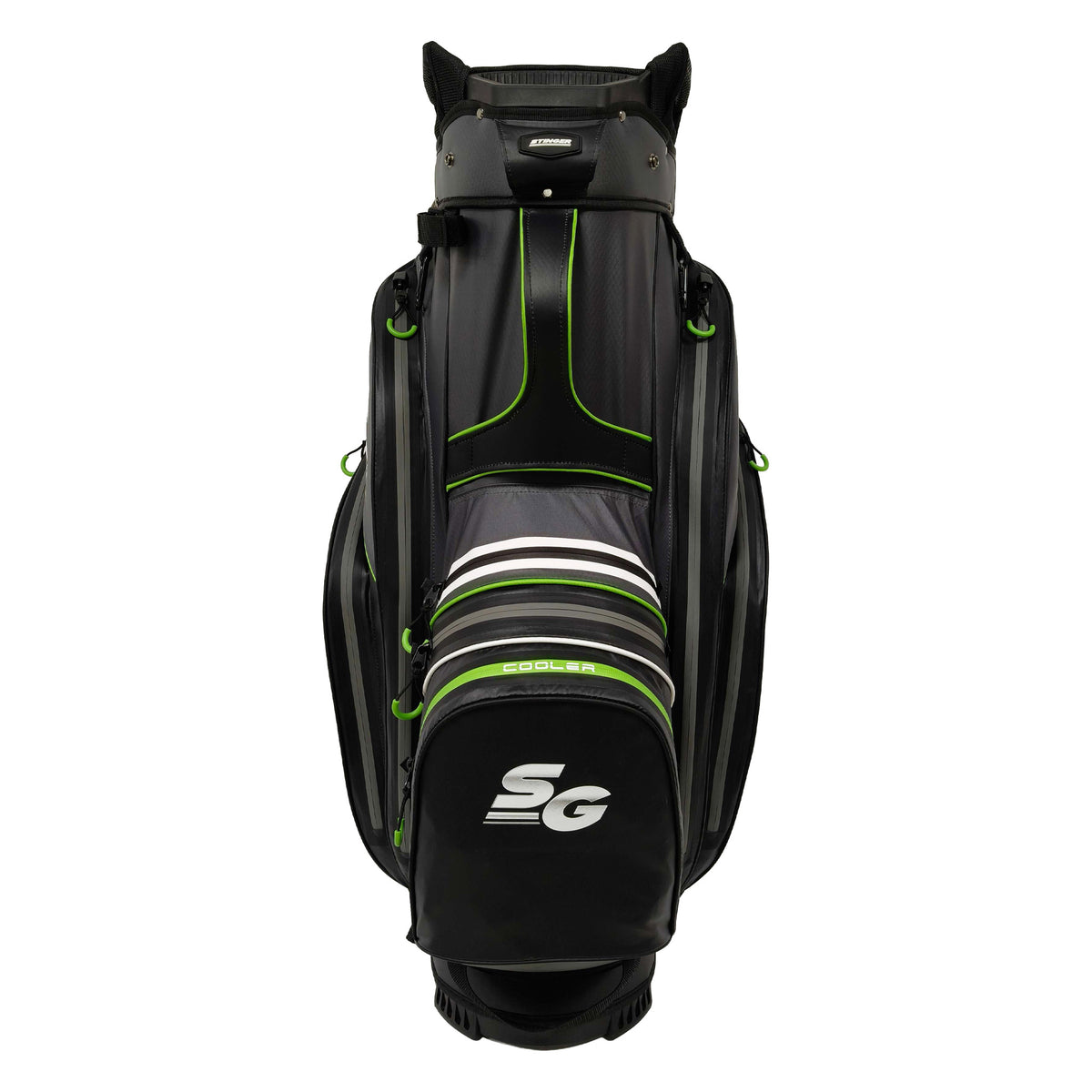 Stinger Waterproof Golf Bag Version 2 - Black/Lime | Stinger Golf Products
