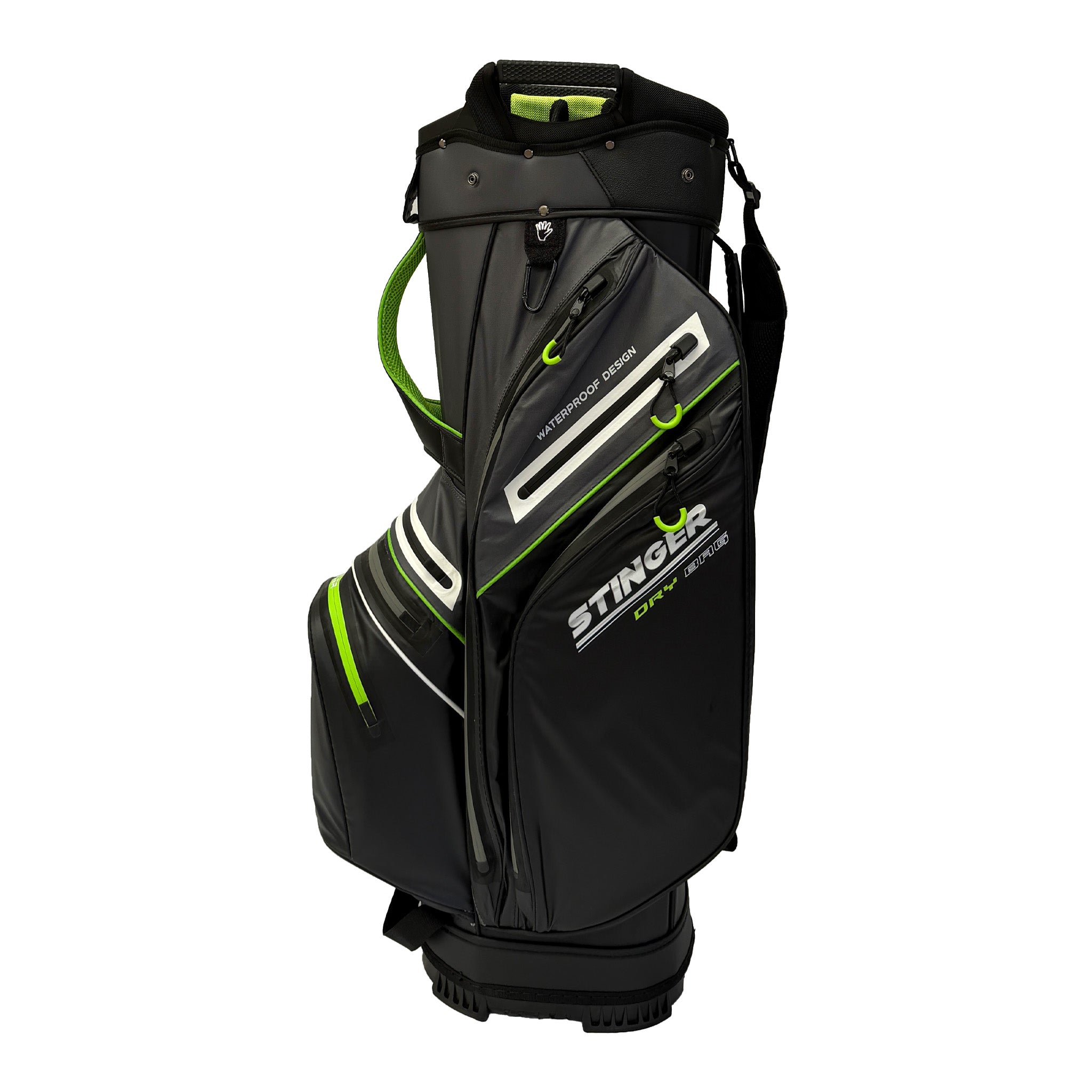 Stinger Waterproof Golf Bag Version 2 - Black/Lime