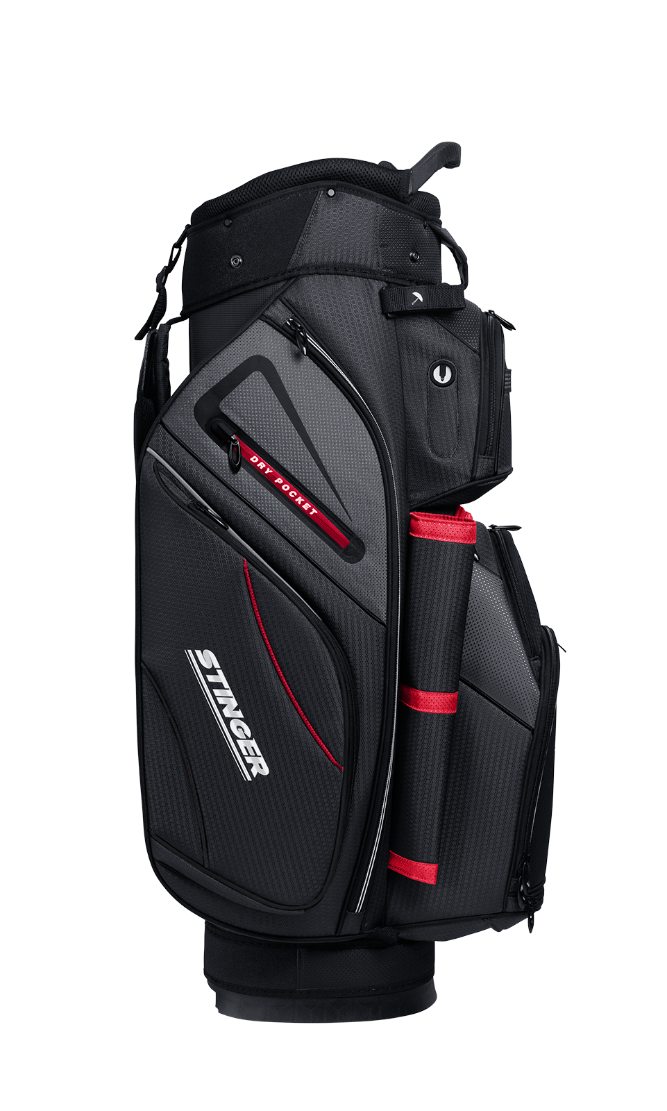 Stinger Premium Golf Bag - Black/Red - BAGS - Stinger Golf Products