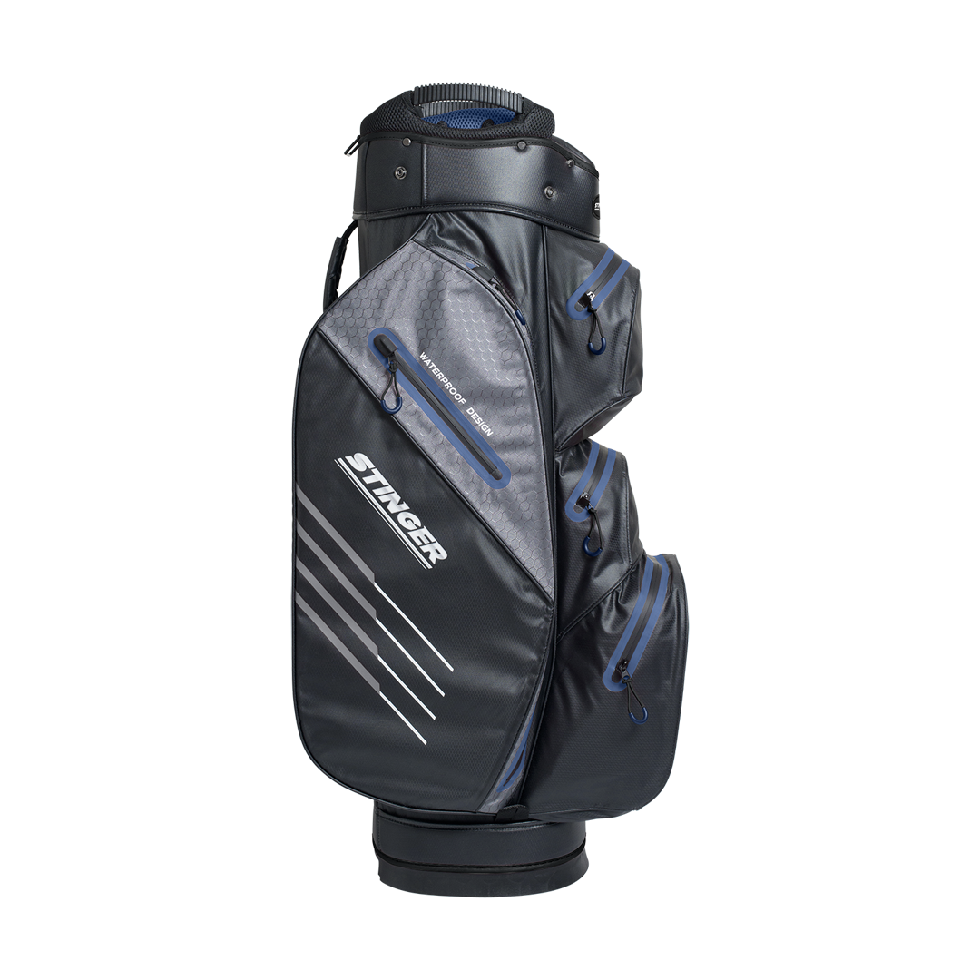 Stinger Waterproof Golf Bag - Black/Navy - BAGS - Stinger Golf Products